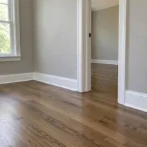 Baseboard and casing painting Baseboard and door casing freshly painted white in a Kelowna home